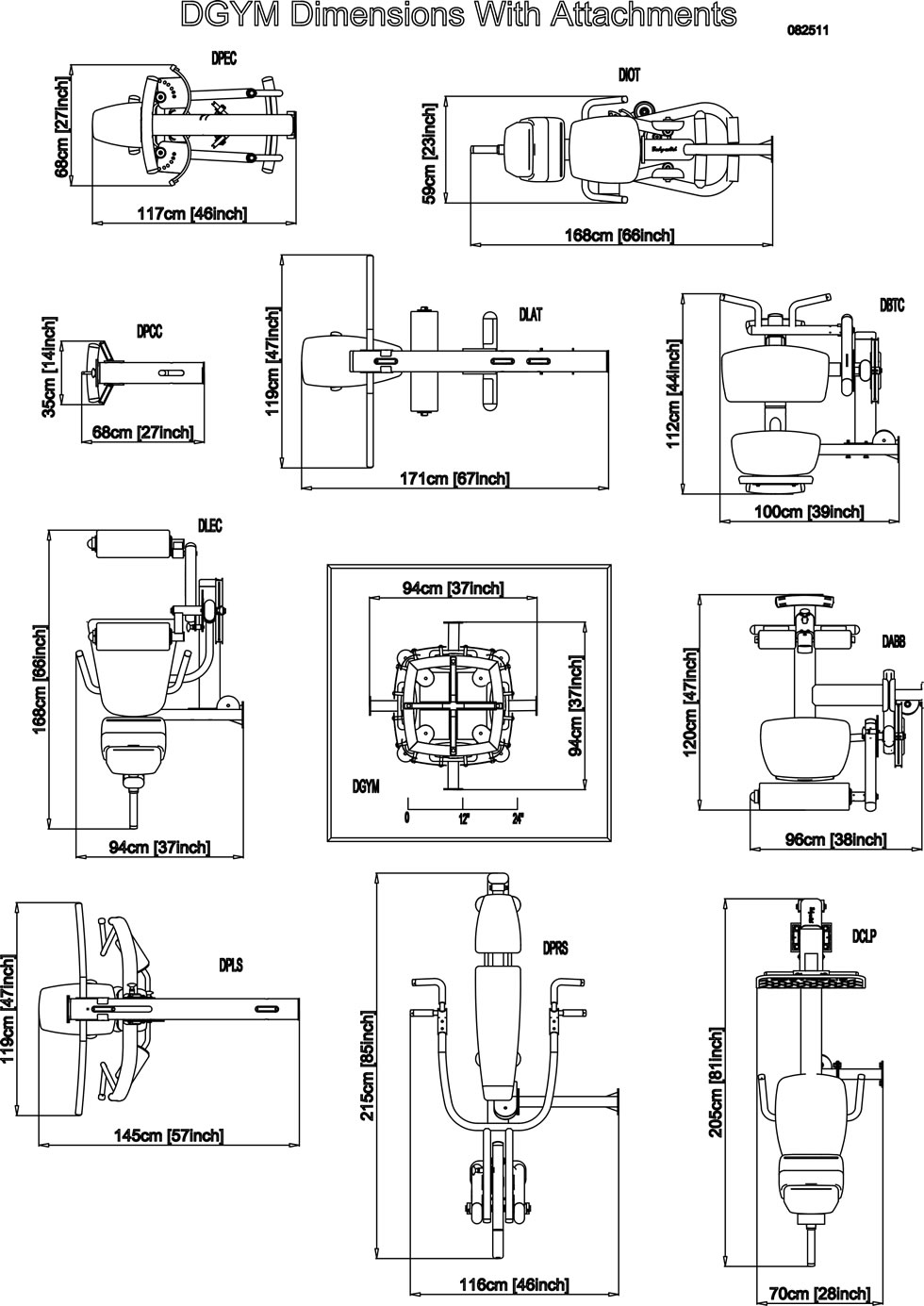 Body-Solid DGYM 綜合訓(xùn)練器選配附件訓(xùn)練圖