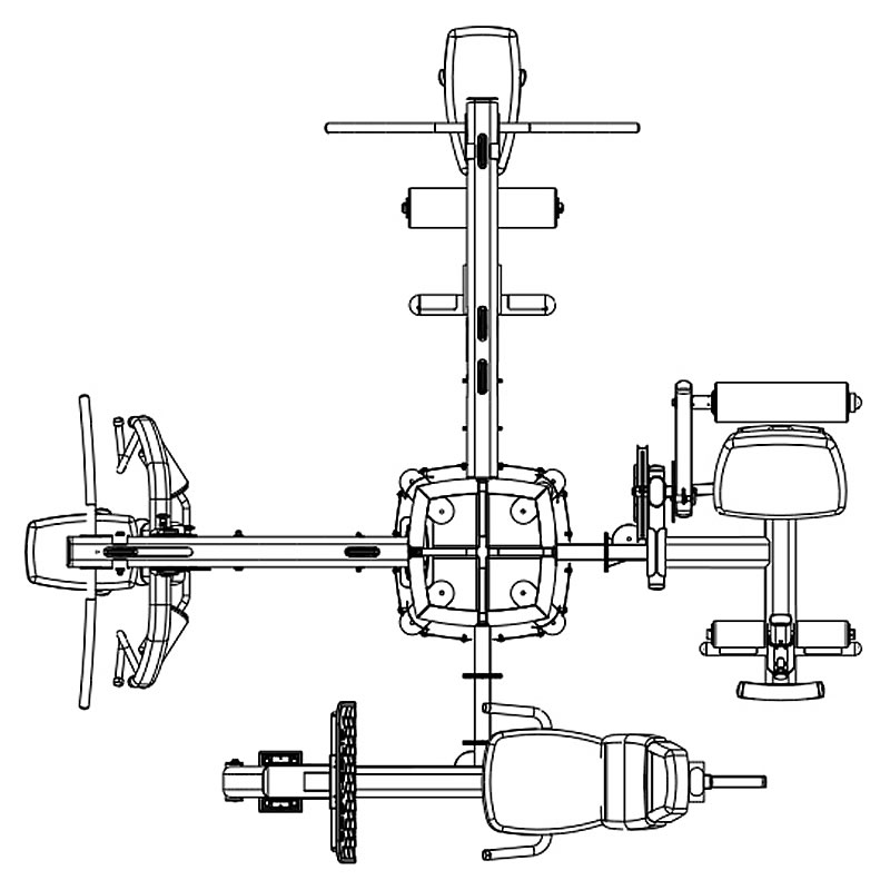 Body-Solid DGYM 綜合訓(xùn)練器選配附件訓(xùn)練圖
