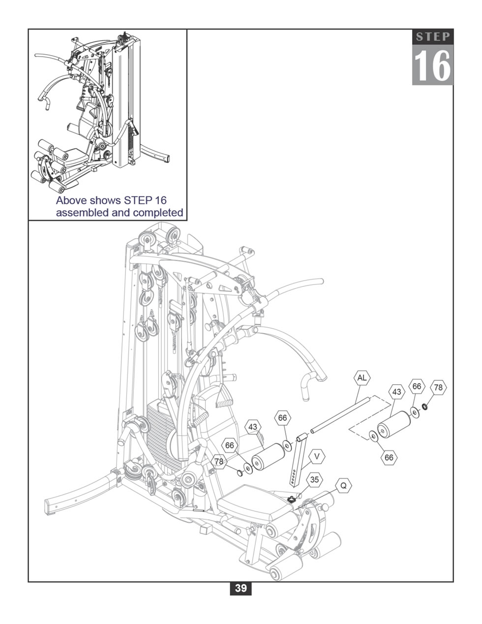 Body-Solid F600 綜合訓練器安裝步驟及穿線圖
