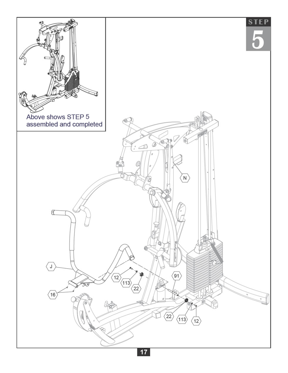 Body-Solid F600 綜合訓練器安裝步驟及穿線圖