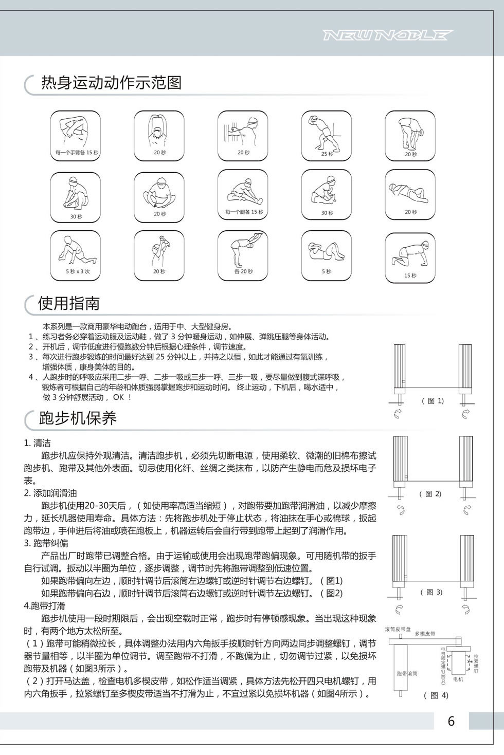 新貴族 XG-4500 商用電動(dòng)跑步機(jī)說(shuō)明書(shū)
